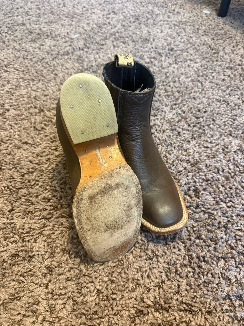 Women’s Brown Leather Chelsea Boots - Classic Slip-On Style - Picture 3 of 3